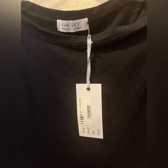 Fighting Eel / Ava Sky NWT Top Mami Black S - Picture 2 of 4